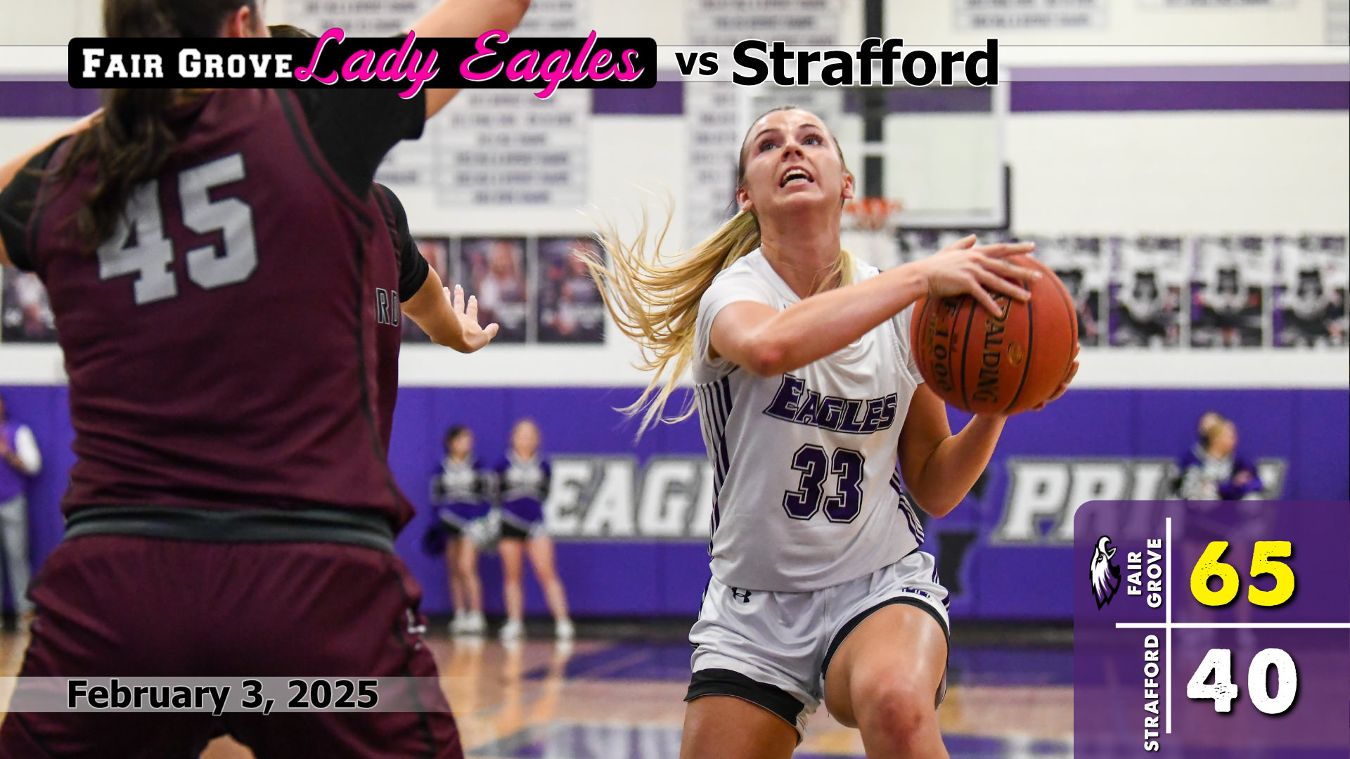 Lady Eagles Take Care of Business Against Strafford: 65-40